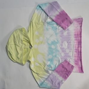 More Than Magic girls tiedye semi cropped hoodie. Size L 10-12.